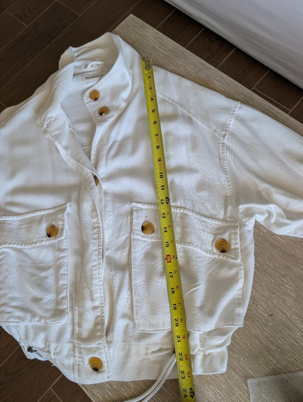 BlankNYC Cream Women's Lightweight Button-Front Utility Jacket XS - Picture 10 of 12